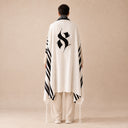 Tallit Personnalisé Noir – broderie Aleph