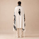 Tallit Personnalisé Noir – broderie Terre d'Israël