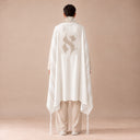 Tallit Personnalisé Beige Signature – broderie Aleph