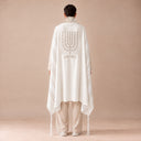 Tallit Personnalisé Beige Signature – broderie Ménorah