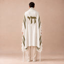 Tallit Personnalisé Kaki – broderie Haï