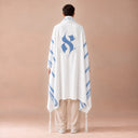 Tallit Personnalisé Bleu (Maguen David) – broderie Aleph